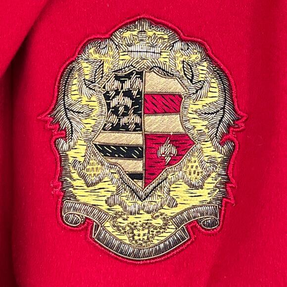 Escada Margarita Ley women’s double breasted crest cashmere blazer jacket - Picture 2 of 16